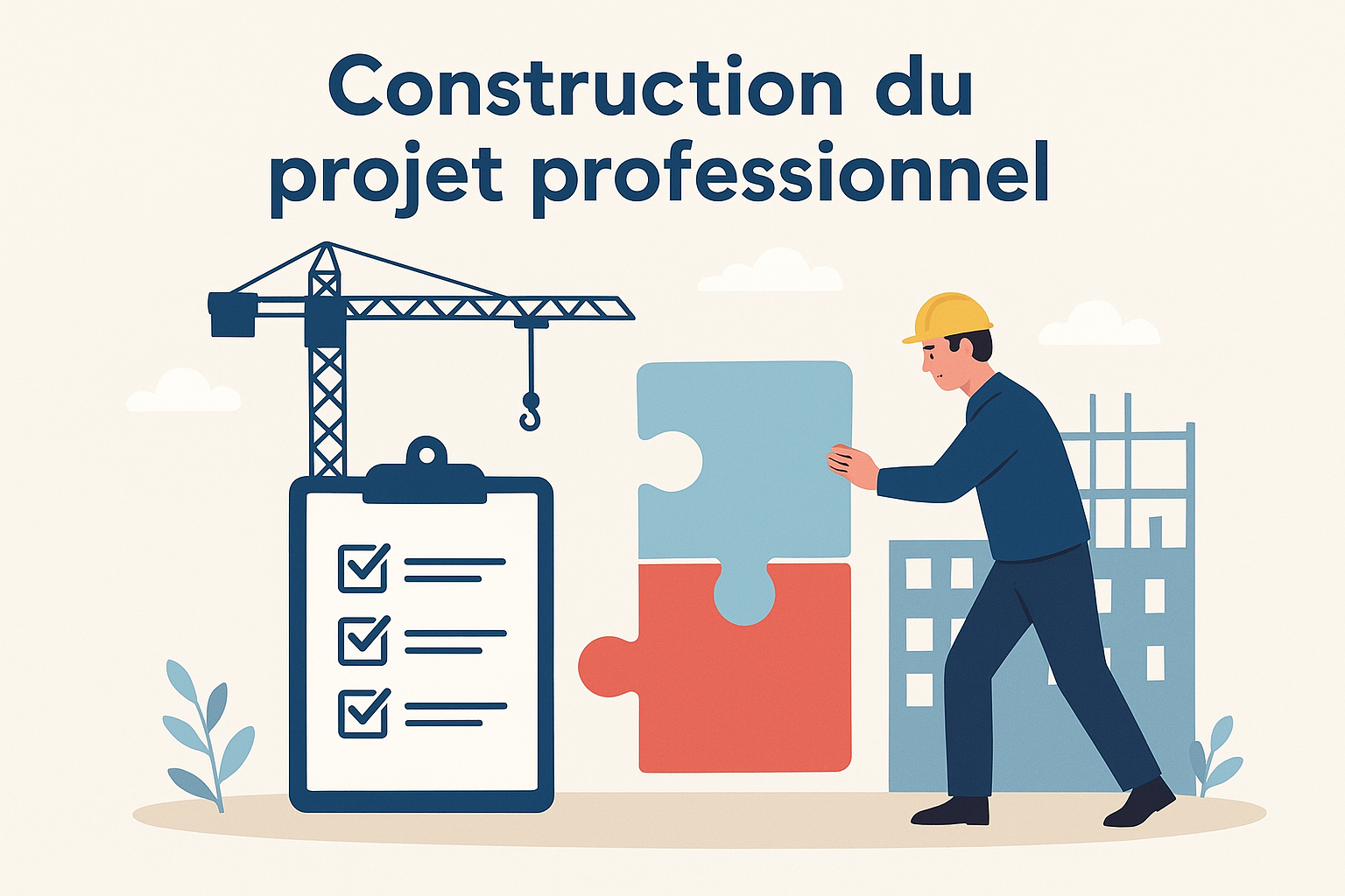 Projet Pro Illustration de la construction du projet professionnel